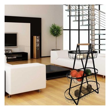 PACK4 ORGANIZADOR PARA COLOCAR FRUTAS FRESCAS Y MANTENER MESA ORDENADA NEGRO - 3