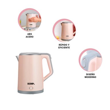 KETTLE PORTATIL CON SISTEMA DE APAGADO AUTOMATICO Y LUZ INDICADORA 2,3L MELON - 3