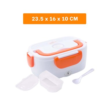 PACK2 ORGANIZADOR PORTATIL CON SISTEMA DE CALENTAMIENTO PARA ALMUERZOS NARANJA Y+PAPEL REGALO - 4