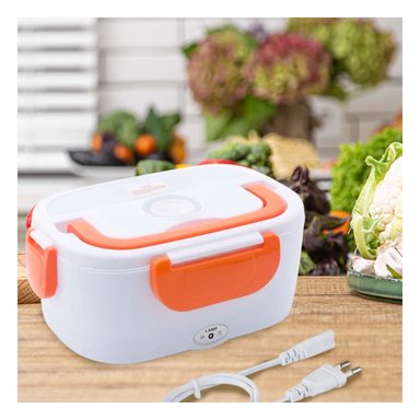 PACK2 ORGANIZADOR PORTATIL CON SISTEMA DE CALENTAMIENTO PARA ALMUERZOS NARANJA Y+PAPEL REGALO - 5