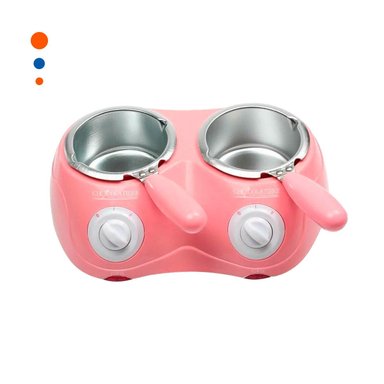 PACK2 RECIPIENTE DOBLE ROSADO PARA BEBIDAS DE CHOCOLATE CON ACCESORIOS Y+REGALO STICKER - 2