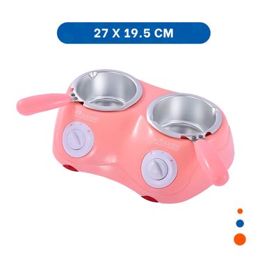 PACK2 RECIPIENTE DOBLE ROSADO PARA BEBIDAS DE CHOCOLATE CON ACCESORIOS Y+REGALO STICKER - 4