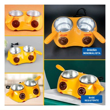 MARMITA PRACTICA PARA CHOCOLATE CALIENTE CON ACCESORIOS AMARILLO Y+LIGAS REGALO - 5