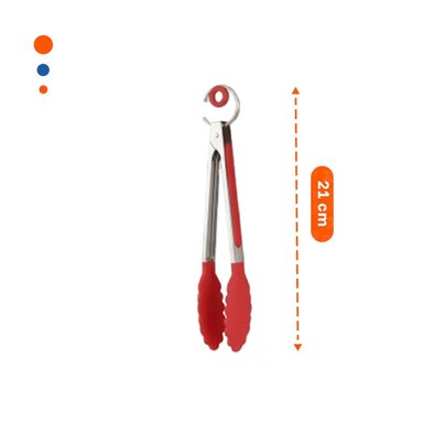 PACK6 PRENSA FUNCIONAL 21CM EN ROJO PARA COCINA HOGAR Y PARRILLA Y+PAPEL REGALO - 4