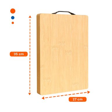 PLACA DE PREPARACION MOSTAZA 35X27X2CM CON MANGO COCINA Y+POST IT - 4