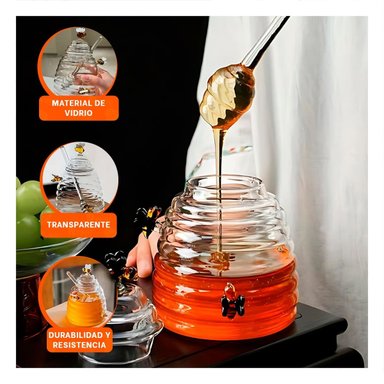 PACK6 TARRO PARA MESA MIELERO DECORATIVO PARA COCINA FAMILIAR - 5