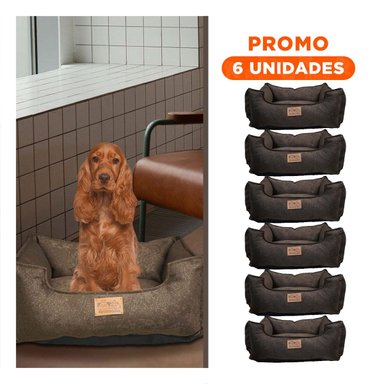 PACK6 SUPERFICIE MARRON PARA PERRO TALLA M CON COMPLETO - 1