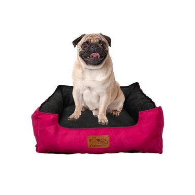 CAMA FUCSIA PARA PERRO TALLA M CON CENTRO NEGRO Y+LIGAS REGALO - 3