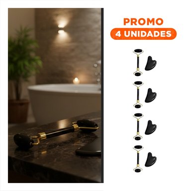 PACK4 EXTRACTOR NEGRO SET DE 2 DE JADE PARA SPA CASERO Y PIEL RADIANTE Y+REGALO STICKER - 1