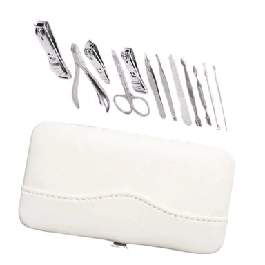 PACK4 MALETIN COMPLETO PARA MANICURE Y PEDICURE 12 PIEZAS BLANCO Y+PAPEL REGALO - 3