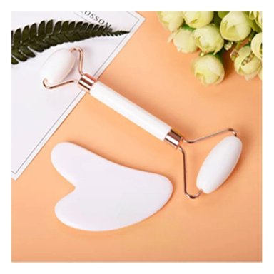 PACK6 INSTRUMENTO FACIAL SET DE 2 DE JADE BLANCO PARA MASAJE PROFUNDO Y+REGALO STICKER - 5