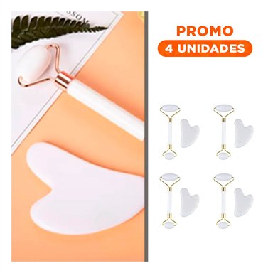 PACK4 EXTRACTOR BLANCO SET DE 2 DE JADE PARA SPA CASERO Y PIEL RADIANTE Y+REGALO STICKER - 1