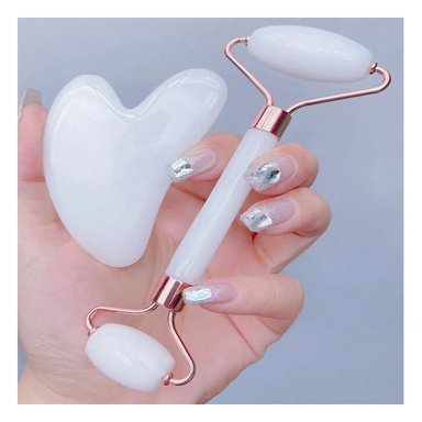 PACK4 EXTRACTOR BLANCO SET DE 2 DE JADE PARA SPA CASERO Y PIEL RADIANTE Y+REGALO STICKER - 3
