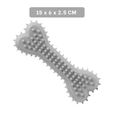 PACK2 JUGUETE LIGERO HUESO CON PUAS EN COLOR PLOMO QUE OPTIMIZA RINCONES Y+PAPEL REGALO - 4