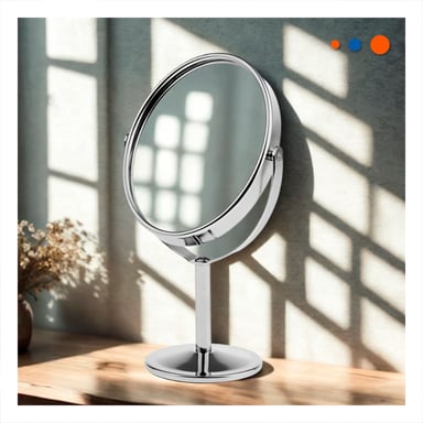 PACK6 CRISTAL MODERNO CIRCULAR DOBLE DE MESA 21,5CM PLATEADO Y+REGALO STICKER - 5