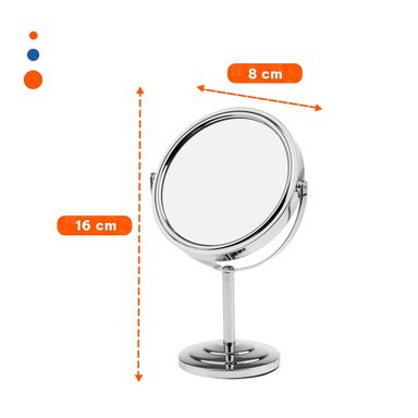 PACK4 CRISTAL GIRATORIO OVALADO DOBLE DE MESA 16CM PLATEADO Y+PAPEL REGALO - 4