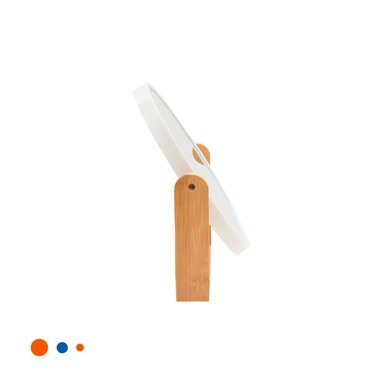 PACK6 LUNA OVALADA DOBLE PARA DORMITORIO 15CM CON BASE MADERA Y+REGALO STICKER - 2