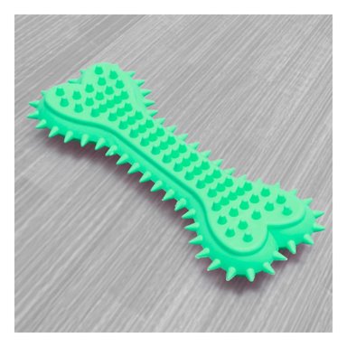 MORDEDOR HUESO CON PUAS EN COLOR VERDE AGUA PARA MOVIMIENTO Y ENTRETENIMIENTO Y+REGALO STICKER - 2