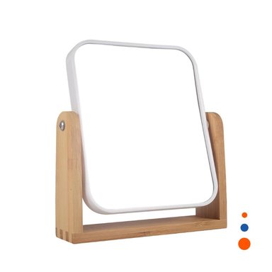 SUPERFICIE REFLECTANTE RECTANGULAR TRANSPARENTE 16,5CM BASE MADERA Y+REGALO STICKER - 3