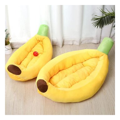 PACK6 DORMITORIO TIPO PLATANO PARA MASCOTA TALLA S EN COLOR AMARILLO SUAVE - 3