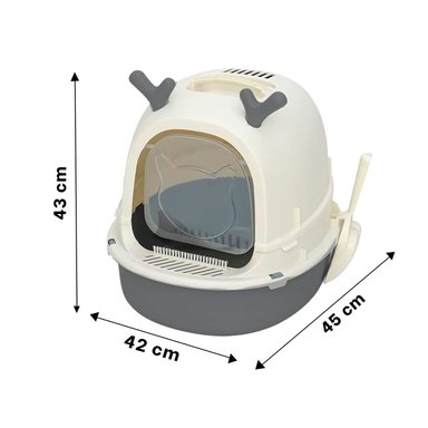 CAJA SANITARIA ABIERTA RENO 2 EN 1 CON PALA PARA GATO CASA Y+REGALO STICKER - 4
