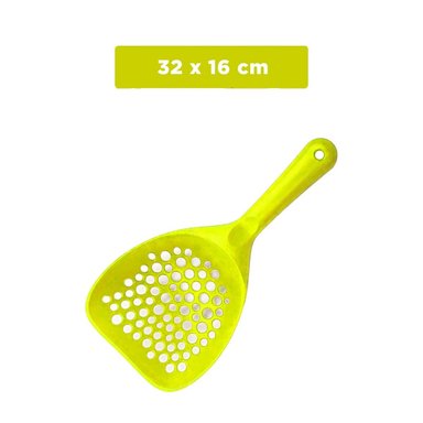 RECOLECTOR FUNCIONAL 32X16CM PARA ARENA DE MASCOTAS AMARILLO Y+POST IT - 4