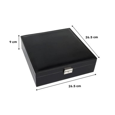 PACK4 CONTENEDOR PROFESIONAL NEGRO PARA JOYERO 2 NIVELES INTERIORES DURADERO Y+PAPEL REGALO - 4