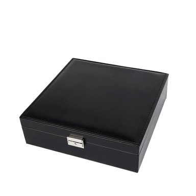 ORGANIZADOR PORTATIL NEGRO PARA JOYERO 2 NIVELES INTERIORES LIGERO Y PRACTICO Y+LIGAS REGALO - 3