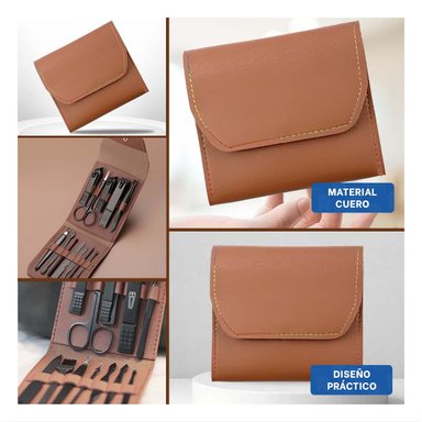 PACK12 BASE 12 PIEZAS MANICURE Y PEDICURE MARRON PEQUENA Y ELEGANTE Y+PAPEL REGALO - 2