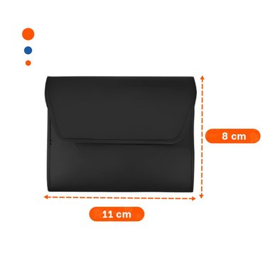 PACK4 KIT COMPACTO 12 PIEZAS MANICURE Y PEDICURE NEGRO ELEGANTE Y PRACTICO PARA CORTAUÑAS - 4