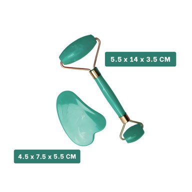 PACK6 KIT FACIAL SET DE 2 VERDE AGUA DE PLASTICO QUE RELAJA MUSCULOS Y CONFORT Y+PAPEL REGALO - 4