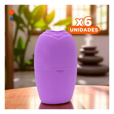 PACK6 PORTA RODILLO FACIAL LILA ELEGANTE Y COMPACTO PARA MASAJES DIARIOS Y+REGALO STICKER - 1