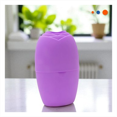 PACK6 PORTA RODILLO FACIAL LILA ELEGANTE Y COMPACTO PARA MASAJES DIARIOS Y+REGALO STICKER - 5