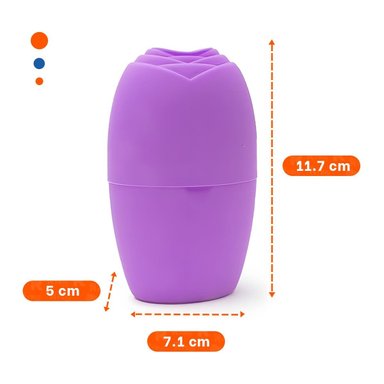 PACK12 PORTA RODILLO FACIAL LILA PEQUENO Y MODERNO PARA GUARDAR ACCESORIOS Y+REGALO STICKER - 4