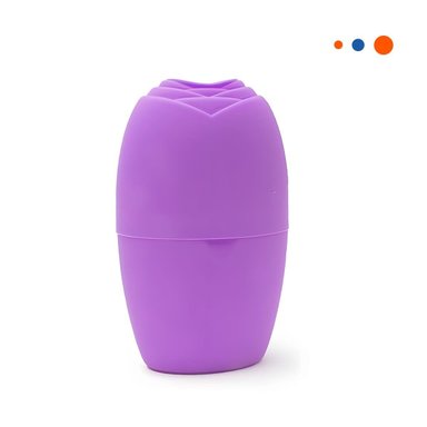 CONTENEDOR PARA RODILLO FACIAL LILA RESISTENTE Y ELEGANTE PARA USO DIARIO Y+REGALO STICKER - 3