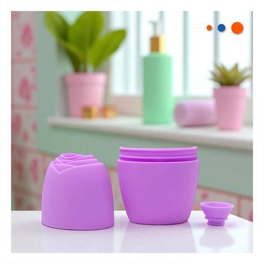 CONTENEDOR PARA RODILLO FACIAL LILA RESISTENTE Y ELEGANTE PARA USO DIARIO Y+REGALO STICKER - 5