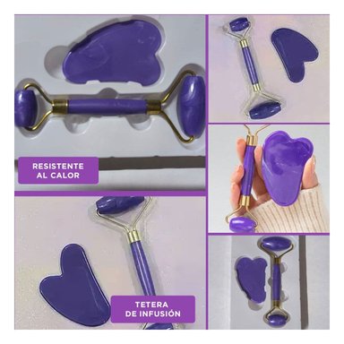 HERRAMIENTA FACIAL SET DE 2 MORADO DE PLASTICO QUE MEJORA APARIENCIA Y CONFORT Y+POST IT - 5