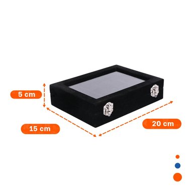 PACK6 BANDEJA FUNCIONAL DE 7 RANURAS PARA ANILLOS NEGRO CON TAPA DESLIZANTE Y+PAPEL REGALO - 4