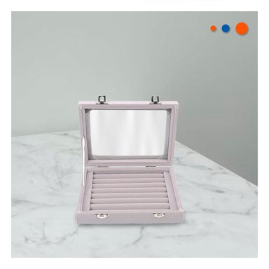 PACK12 DISPLAY MODERNO DE 7 RANURAS PARA ANILLOS PLOMO CON BASE REFORZADA Y+PAPEL REGALO - 3