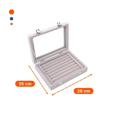 CAJA FUNCIONAL DE 7 RANURAS PARA ANILLOS PLOMO CON SEPARADORES AJUSTABLES Y+POST IT - 4