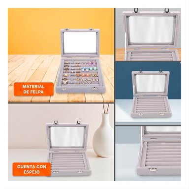 CAJA FUNCIONAL DE 7 RANURAS PARA ANILLOS PLOMO CON SEPARADORES AJUSTABLES Y+POST IT - 5
