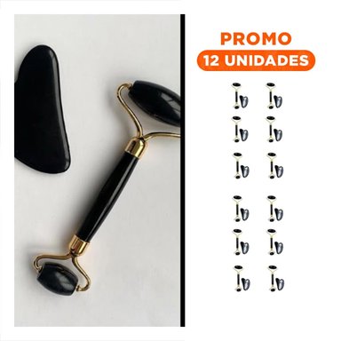 PACK12 REAFIRMADOR FACIAL SET DE 2 NEGRO DE PLASTICO PARA CIRCULACION Y+REGALO STICKER - 1
