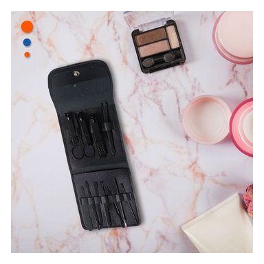 PACK6 BASE 12 PIEZAS MANICURE Y PEDICURE NEGRO COMPACTA Y FUNCIONAL Y+REGALO STICKER - 3