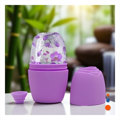PACK2 CAJON PARA RODILLO FACIAL LILA FUNCIONAL Y ELEGANTE PARA CUIDADO FACIAL Y+PAPEL REGALO - 2