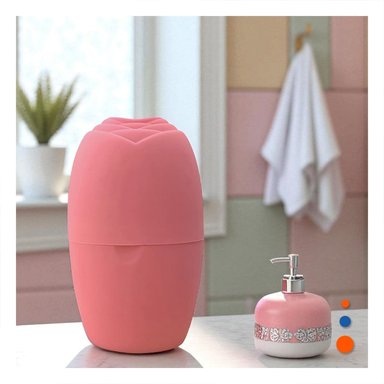 PACK6 PORTA RODILLO FACIAL CORAL ELEGANTE Y COMPACTO PARA MASAJES DIARIOS Y+REGALO STICKER - 3