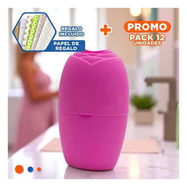 PACK12 PORTA RODILLO FACIAL FUCSIA PRACTICO Y ELEGANTE PARA USO DIARIO Y+PAPEL REGALO - 1