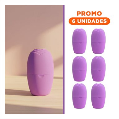 PACK6 EXPOSITOR PARA RODILLO FACIAL LILA MODERNO Y PEQUENO PARA GUARDAR ACCESORIOS - 1