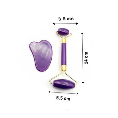 PACK4 TRATAMIENTO FACIAL SET DE 2 MORADO DE PLASTICO QUE RELAJA MUSCULOS Y+REGALO STICKER - 4