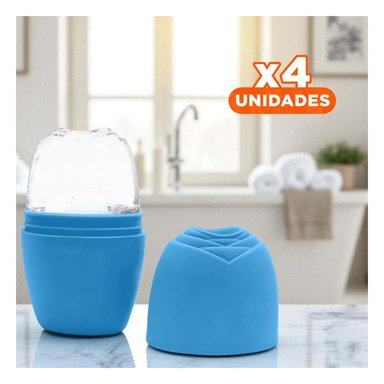 PACK4 EXPOSITOR PARA RODILLO FACIAL CELESTE ELEGANTE Y MODERNO PARA MASAJES - 1