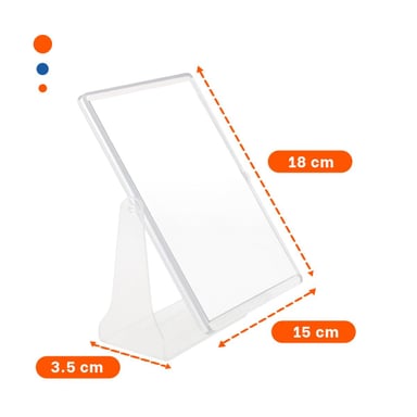 PACK12 LUNA RECTANGULAR DOBLE PARA ESPACIO PERSONAL 18X15CM TRANSPARENTE - 4